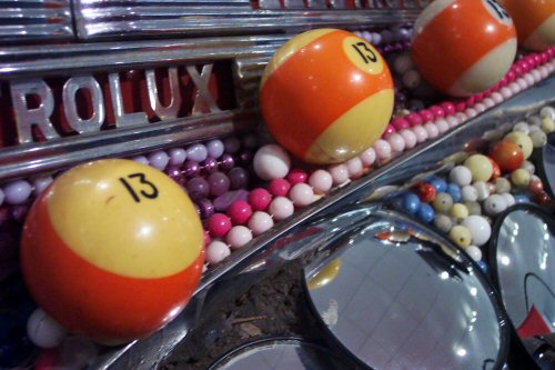 Close-up of car design at Houston’s Art Car Museum (N. Wolverton, 2004)